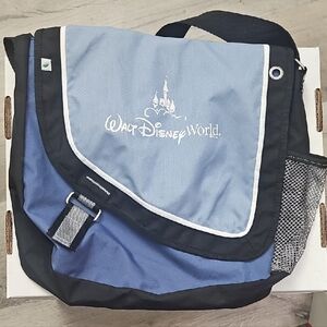 Walt Disney World Two-Tone Blue and Black Messenger Bag